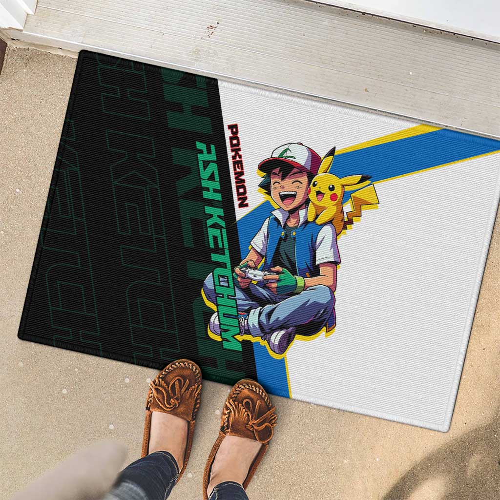 Ash & Pikachu Poké Rubber Doormat Vibrant Anime Character Style