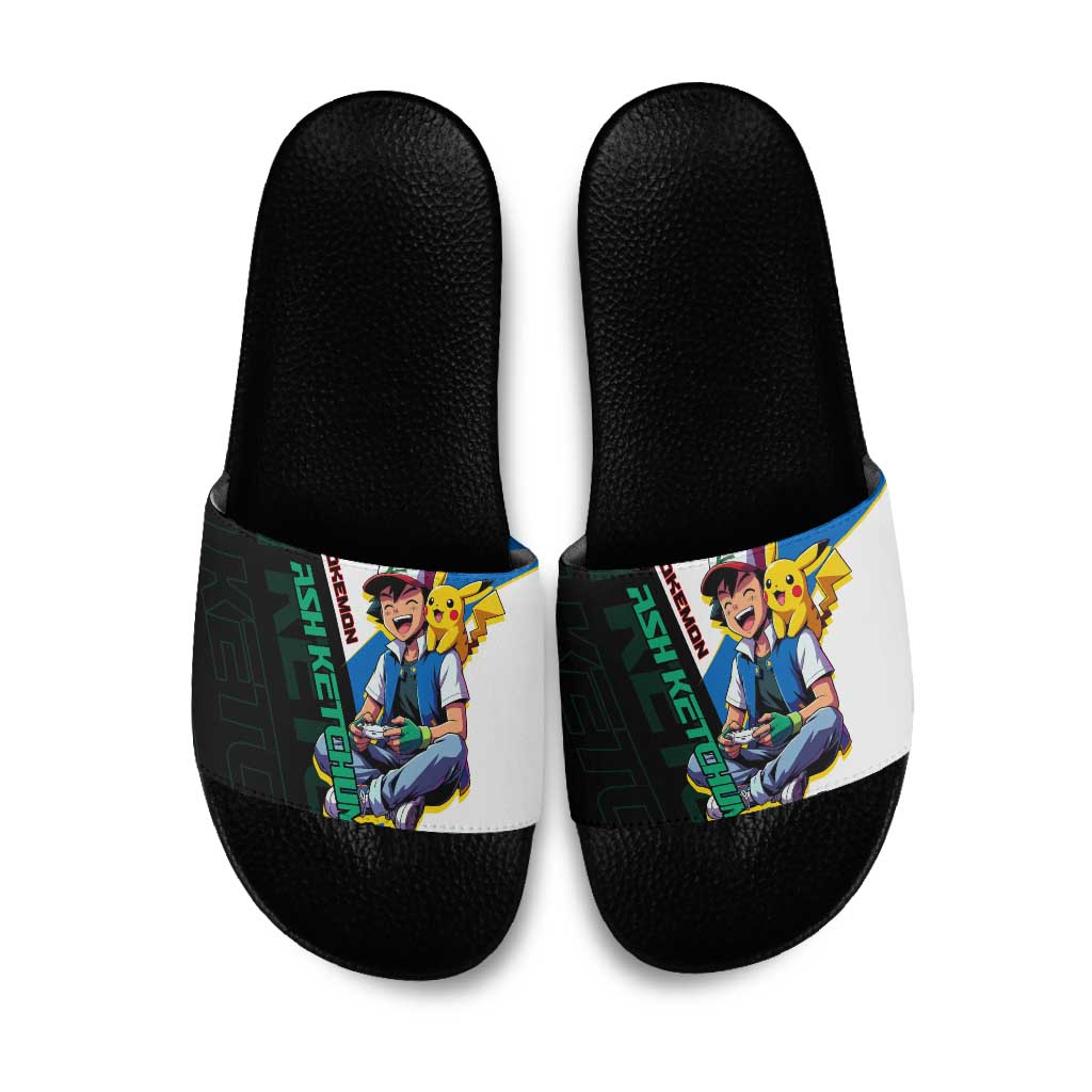 Ash & Pikachu Poké Slide Sandals Vibrant Anime Character Style