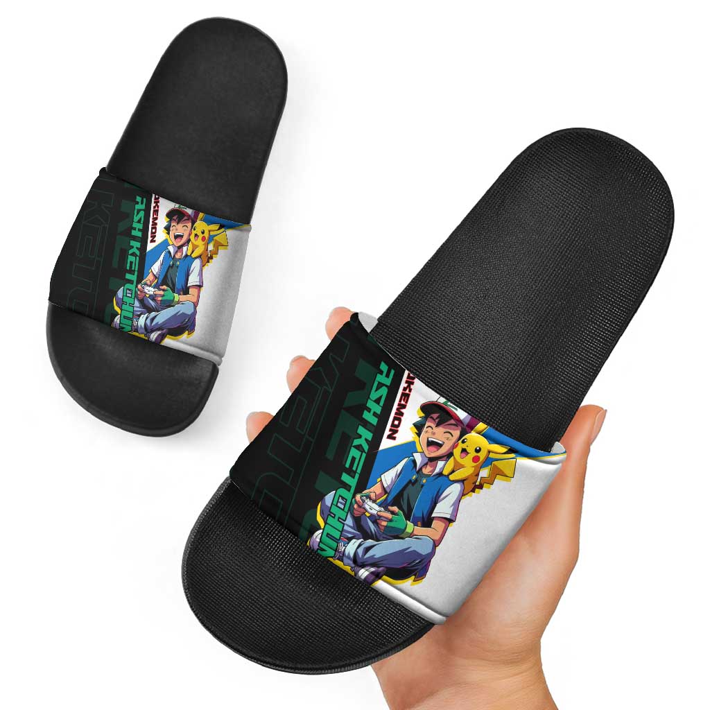Ash & Pikachu Poké Slide Sandals Vibrant Anime Character Style