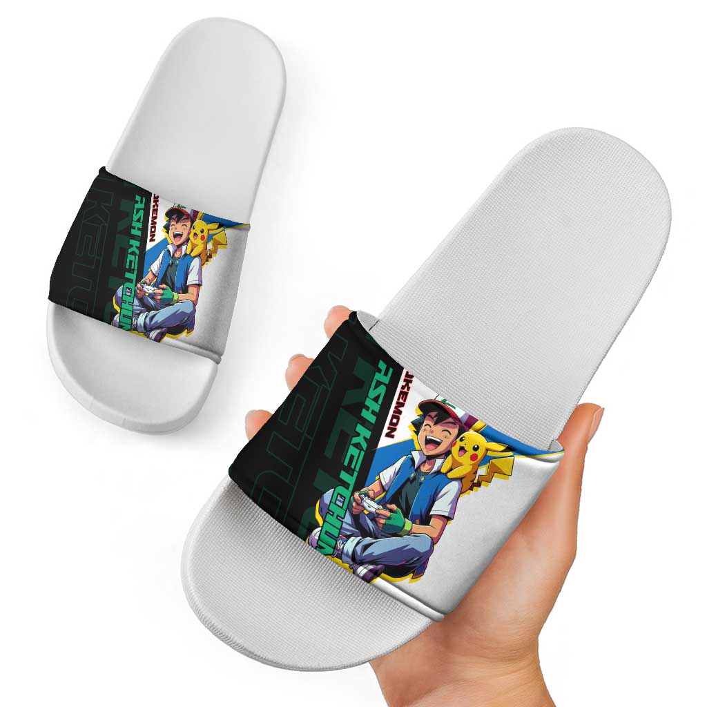 Ash & Pikachu Poké Slide Sandals Vibrant Anime Character Style
