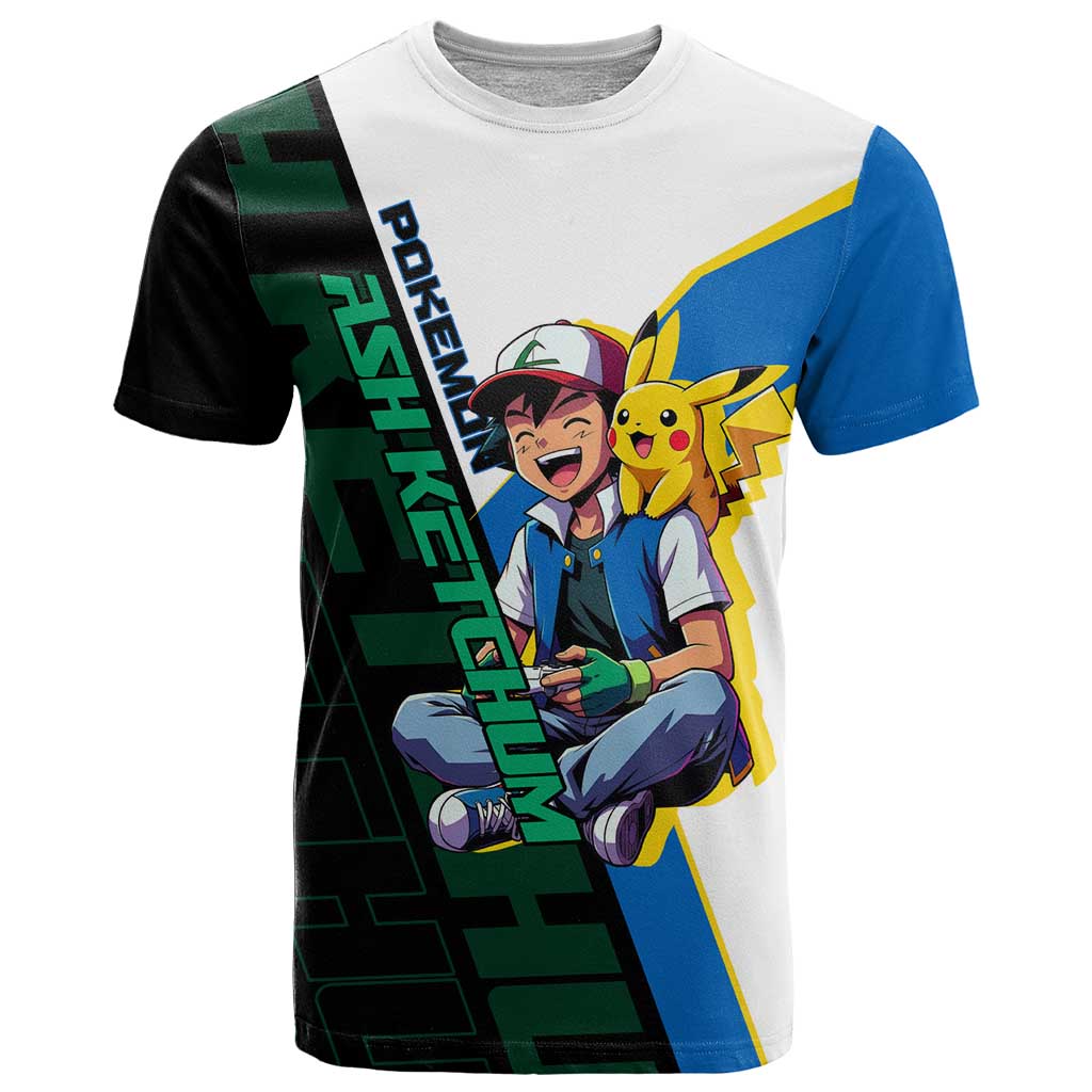 Ash & Pikachu Poké T Shirt Vibrant Anime Character Style