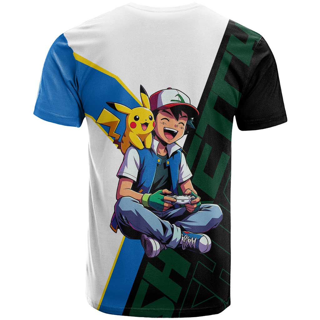 Ash & Pikachu Poké T Shirt Vibrant Anime Character Style