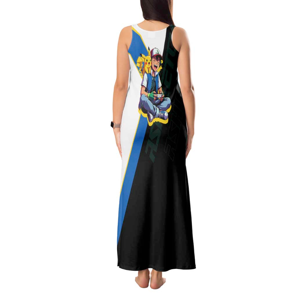 Ash & Pikachu Poké Tank Maxi Dress Vibrant Anime Character Style