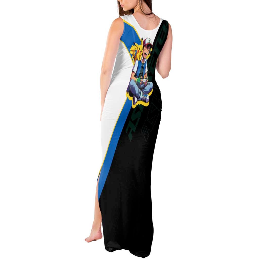 Ash & Pikachu Poké Tank Maxi Dress Vibrant Anime Character Style
