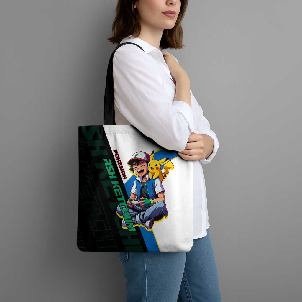 Ash & Pikachu Poké Tote Bag Vibrant Anime Character Style