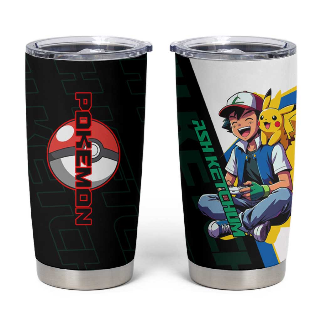 Ash & Pikachu Poké Tumbler Cup Vibrant Anime Character Style