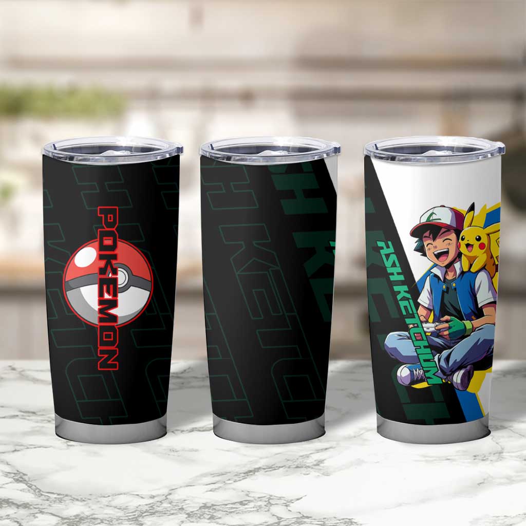 Ash & Pikachu Poké Tumbler Cup Vibrant Anime Character Style