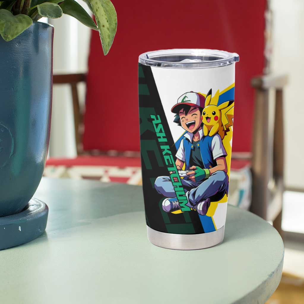 Ash & Pikachu Poké Tumbler Cup Vibrant Anime Character Style