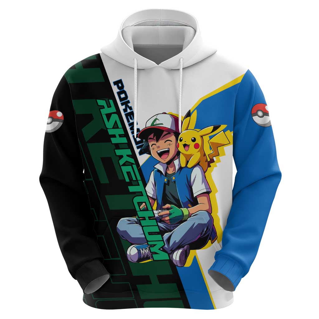 Ash & Pikachu Poké Zip Hoodie Vibrant Anime Character Style