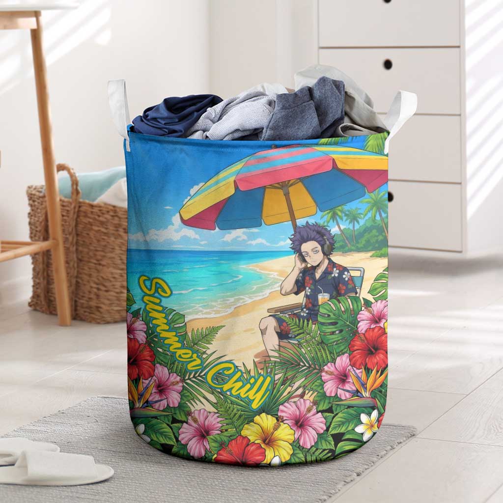 Hitoshi Shinso Summer Chill Laundry Basket Tropical Anime Lounge Scene