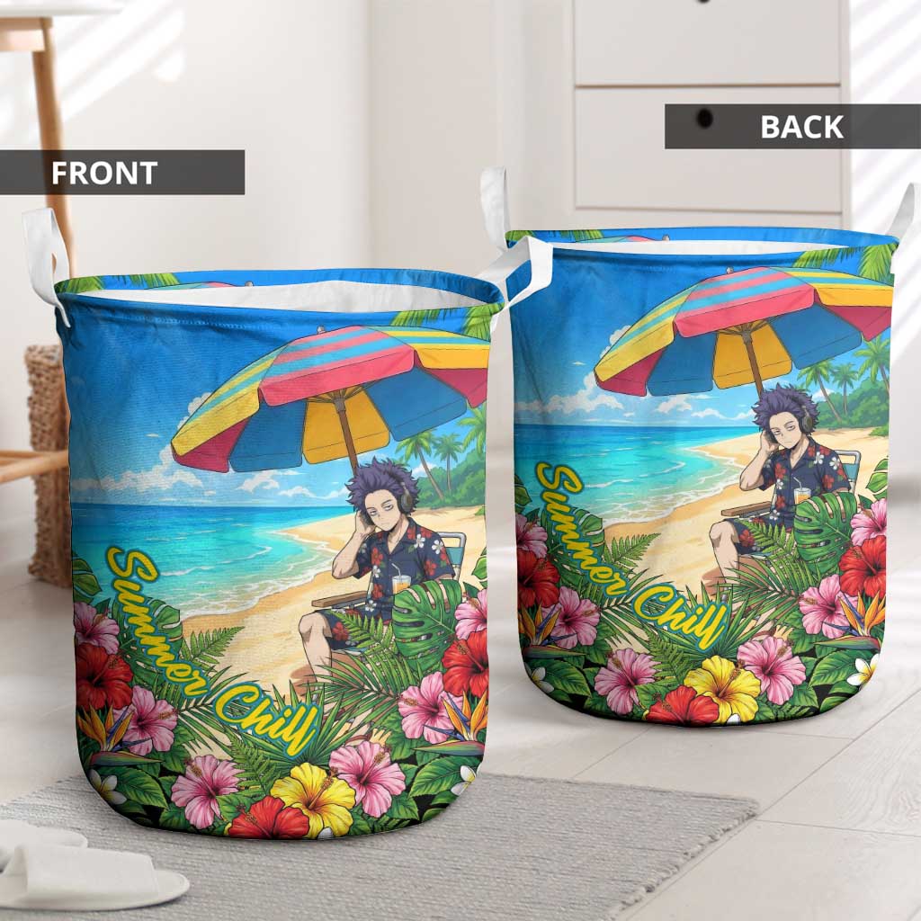 Hitoshi Shinso Summer Chill Laundry Basket Tropical Anime Lounge Scene