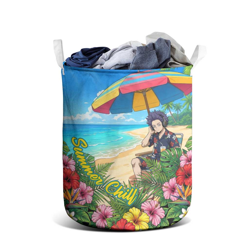 Hitoshi Shinso Summer Chill Laundry Basket Tropical Anime Lounge Scene