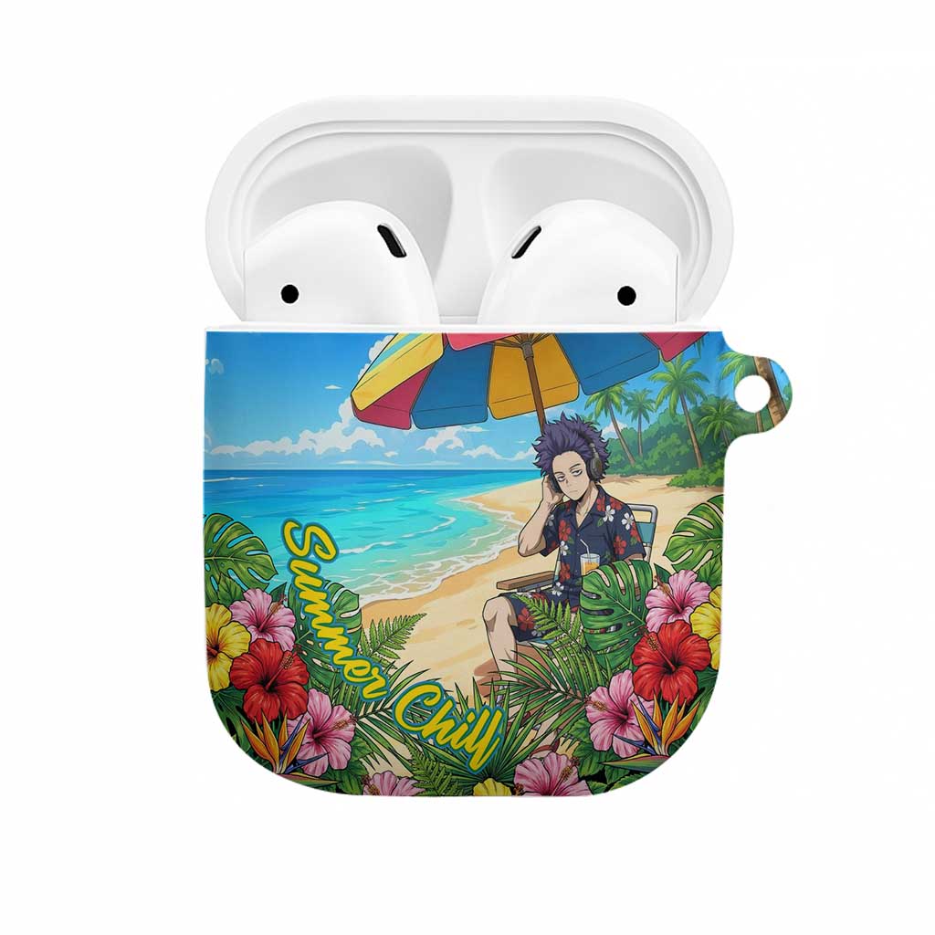 Hitoshi Shinso Summer Chill AirPods Case Tropical Anime Lounge Scene