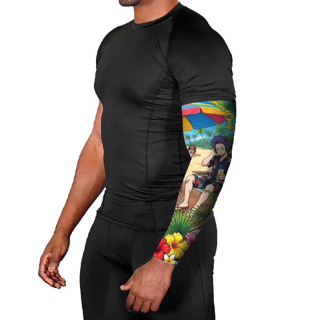 Hitoshi Shinso Summer Chill Arm Sleeves Tropical Anime Lounge Scene