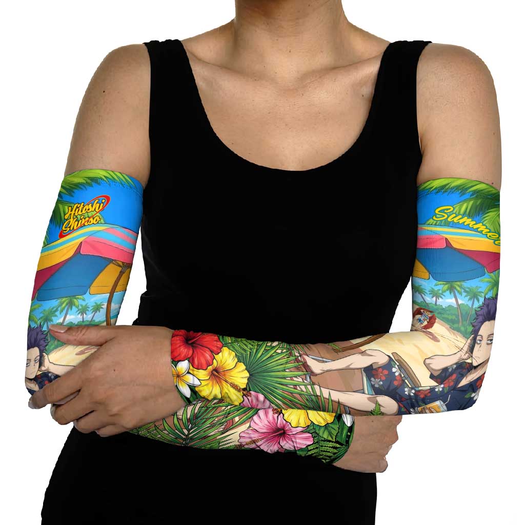 Hitoshi Shinso Summer Chill Arm Sleeves Tropical Anime Lounge Scene