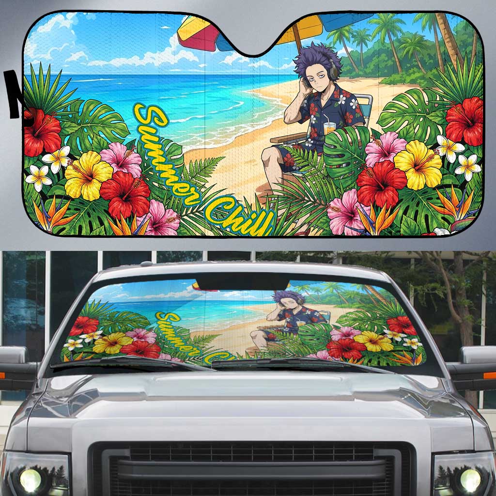 Hitoshi Shinso Summer Chill Auto Sun Shade Tropical Anime Lounge Scene