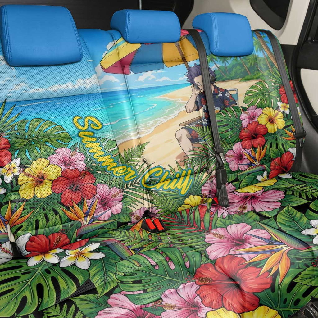 Hitoshi Shinso Summer Chill Back Car Seat Cover Tropical Anime Lounge Scene
