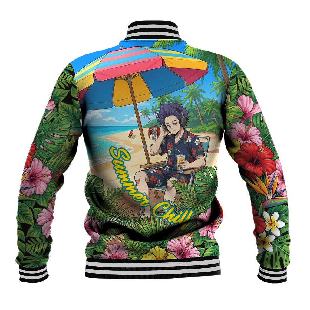 Hitoshi Shinso Summer Chill Baseball Jacket Tropical Anime Lounge Scene