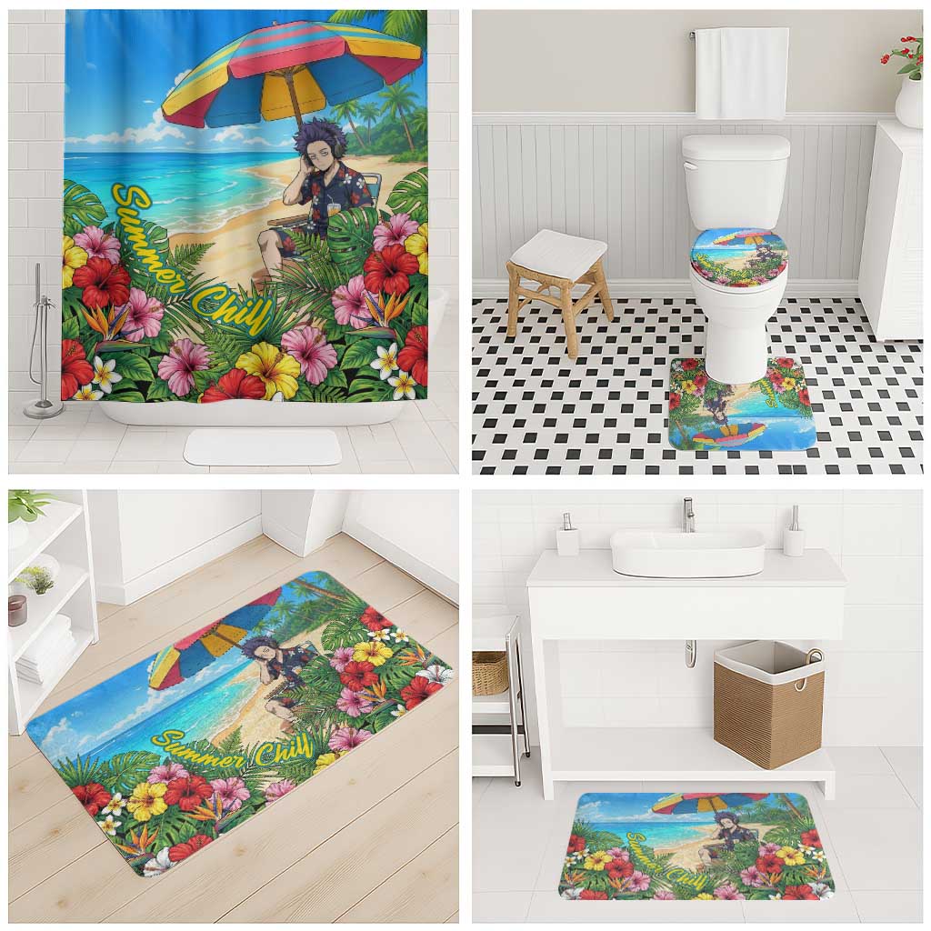 Hitoshi Shinso Summer Chill Bathroom Set Tropical Anime Lounge Scene