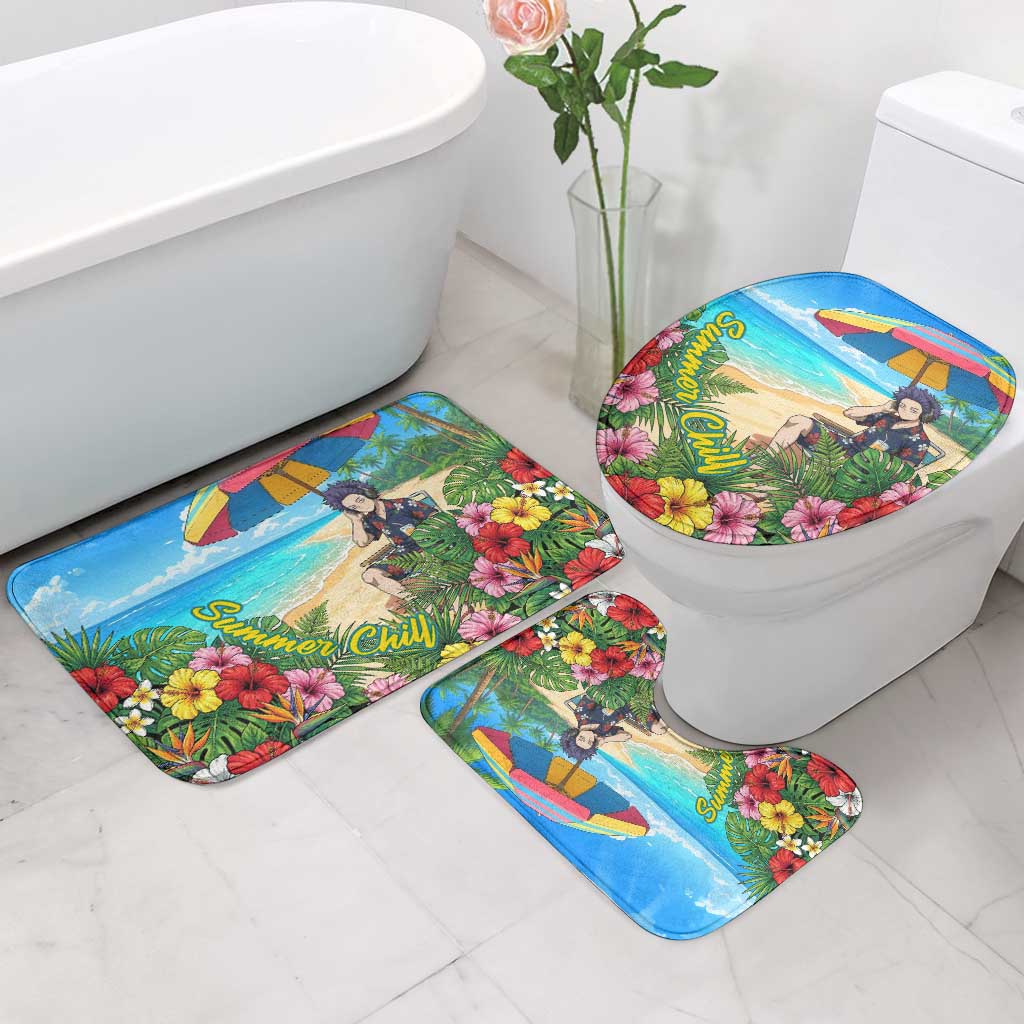 Hitoshi Shinso Summer Chill Bathroom Set Tropical Anime Lounge Scene
