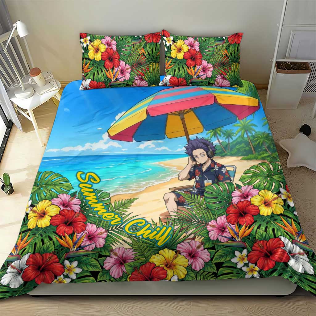 Hitoshi Shinso Summer Chill Bedding Set Tropical Anime Lounge Scene