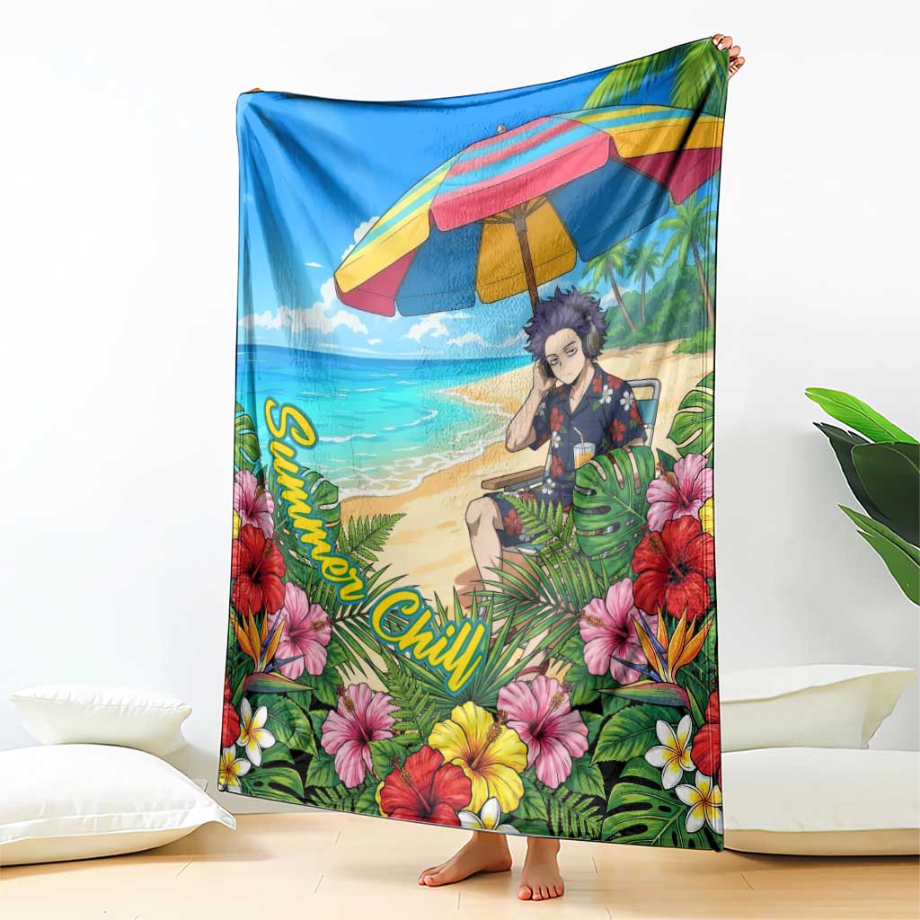 Hitoshi Shinso Summer Chill Blanket Tropical Anime Lounge Scene