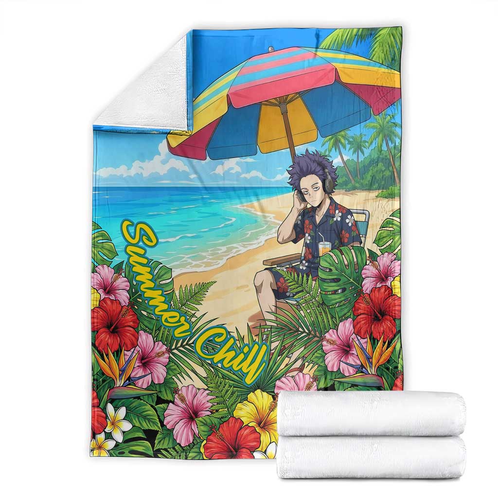 Hitoshi Shinso Summer Chill Blanket Tropical Anime Lounge Scene