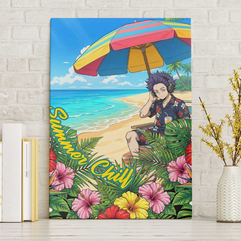 Hitoshi Shinso Summer Chill Canvas Wall Art Tropical Anime Lounge Scene