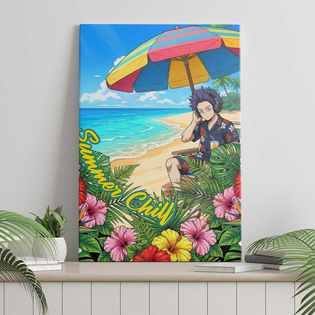 Hitoshi Shinso Summer Chill Canvas Wall Art Tropical Anime Lounge Scene