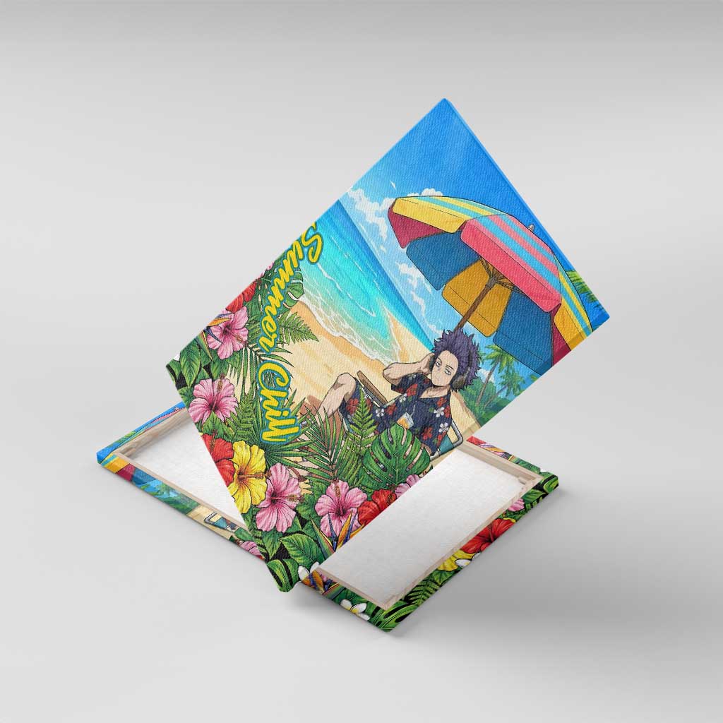 Hitoshi Shinso Summer Chill Canvas Wall Art Tropical Anime Lounge Scene