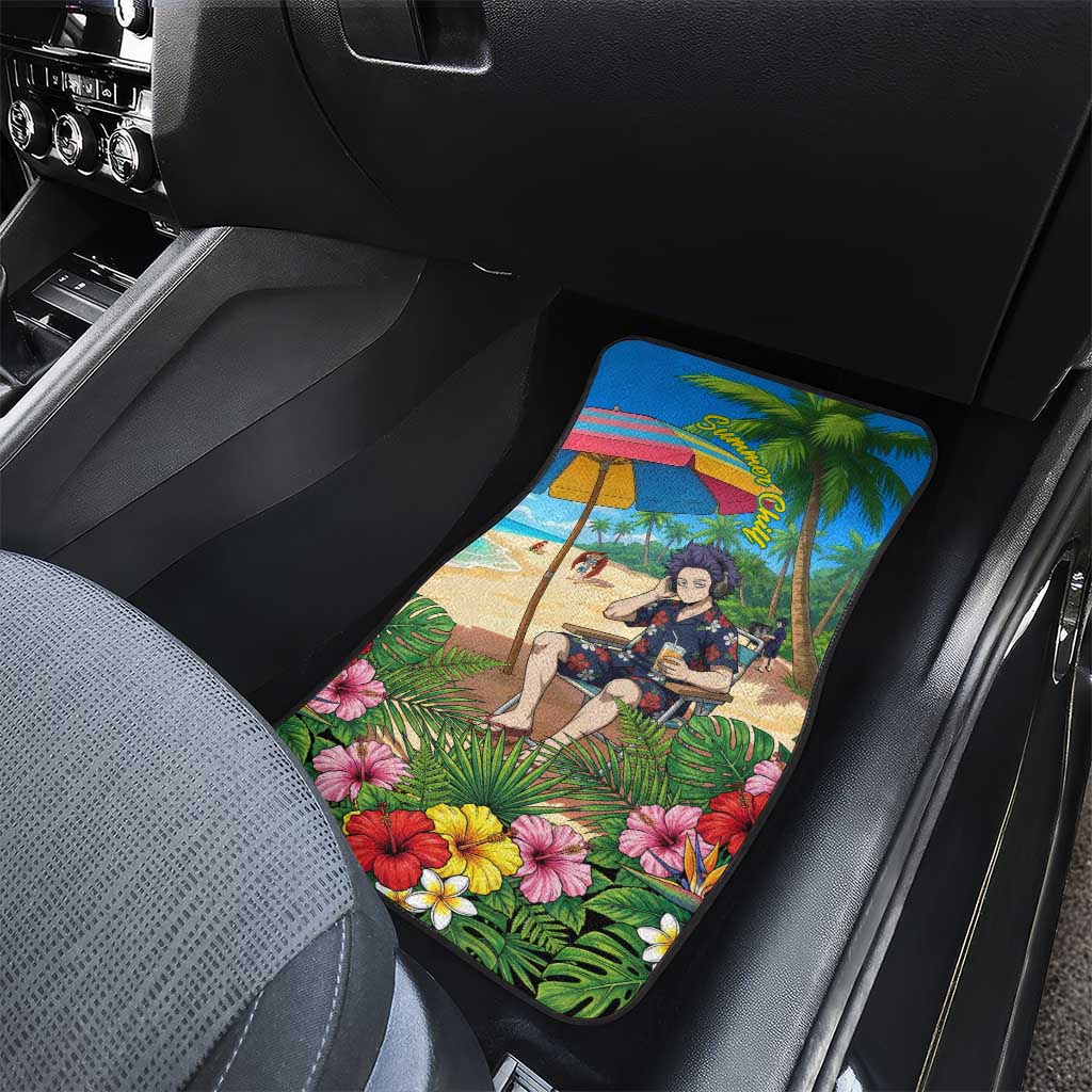 Hitoshi Shinso Summer Chill Car Mats Tropical Anime Lounge Scene