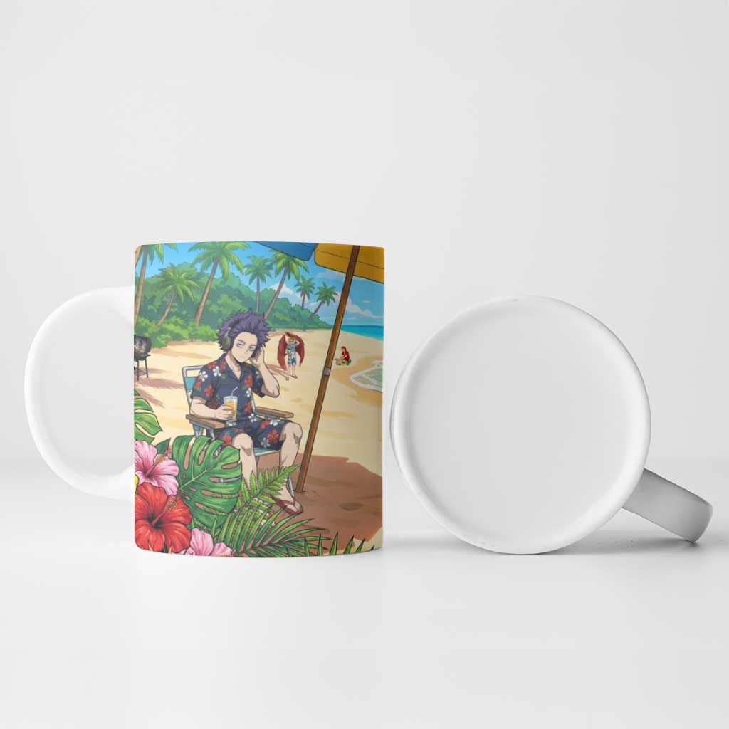 Hitoshi Shinso Summer Chill Ceramic Mug Tropical Anime Lounge Scene