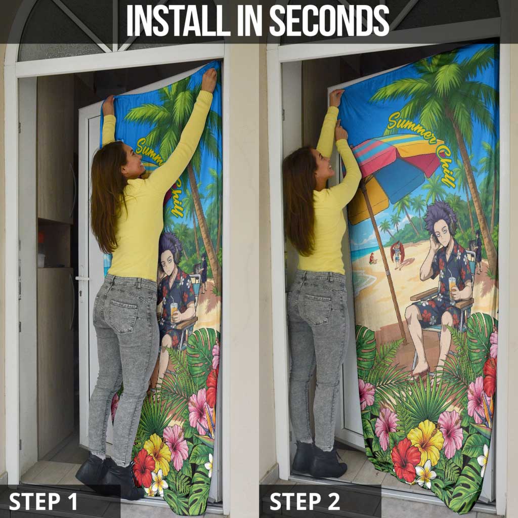 Hitoshi Shinso Summer Chill Door Cover Tropical Anime Lounge Scene