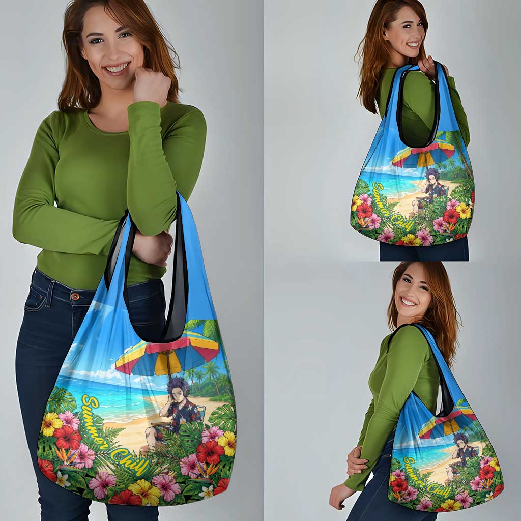 Hitoshi Shinso Summer Chill Grocery Bag Tropical Anime Lounge Scene