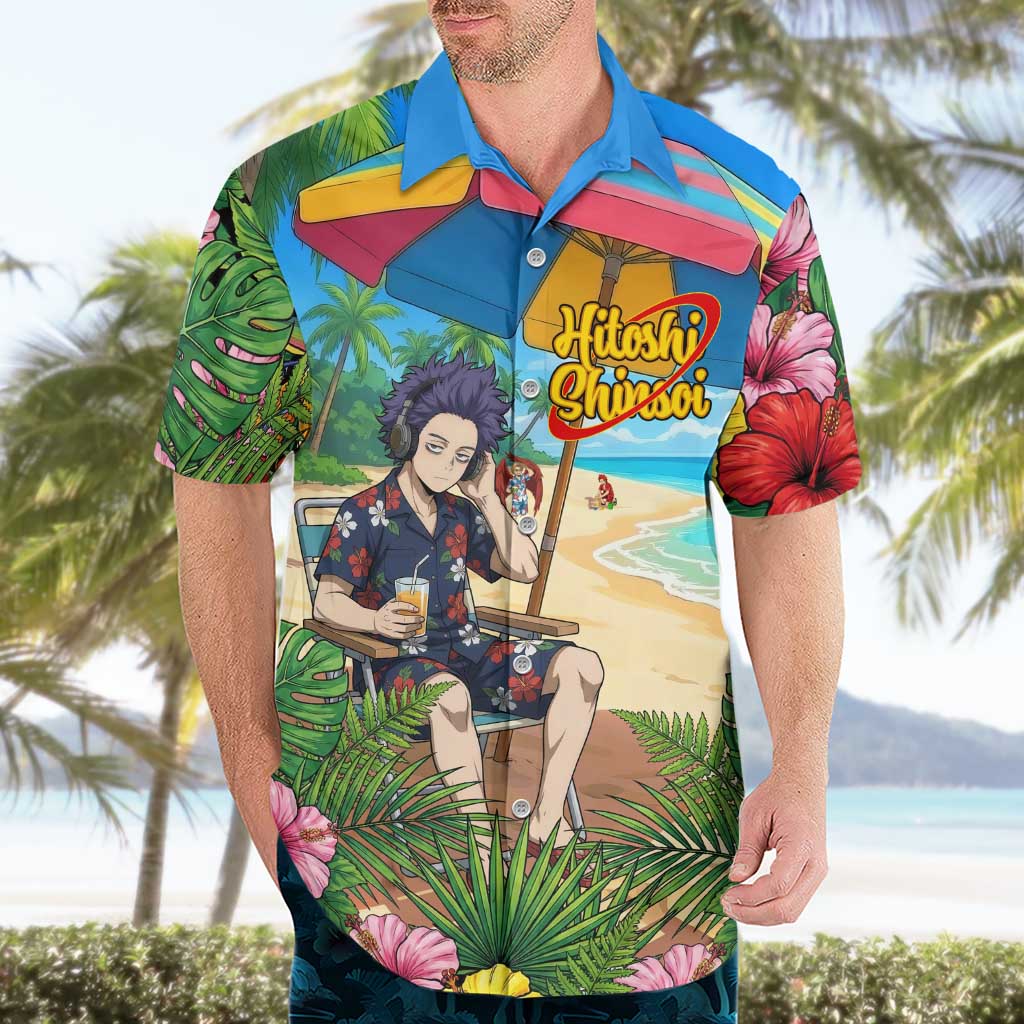 Hitoshi Shinso Summer Chill Hawaiian Shirt Tropical Anime Lounge Scene