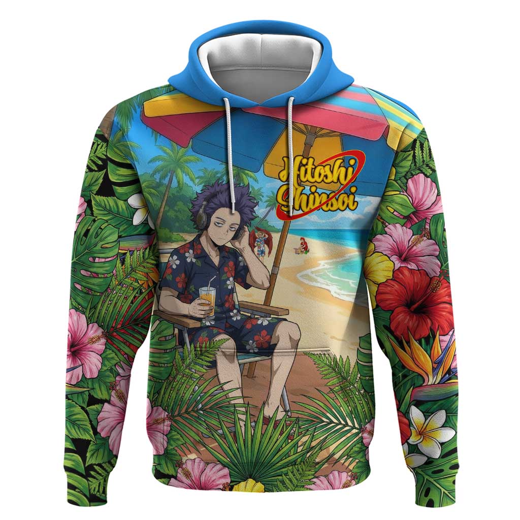 Hitoshi Shinso Summer Chill Hoodie Tropical Anime Lounge Scene