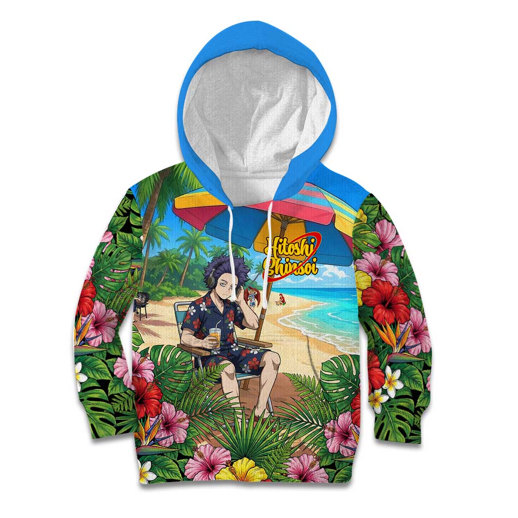 Hitoshi Shinso Summer Chill Kid Hoodie Tropical Anime Lounge Scene