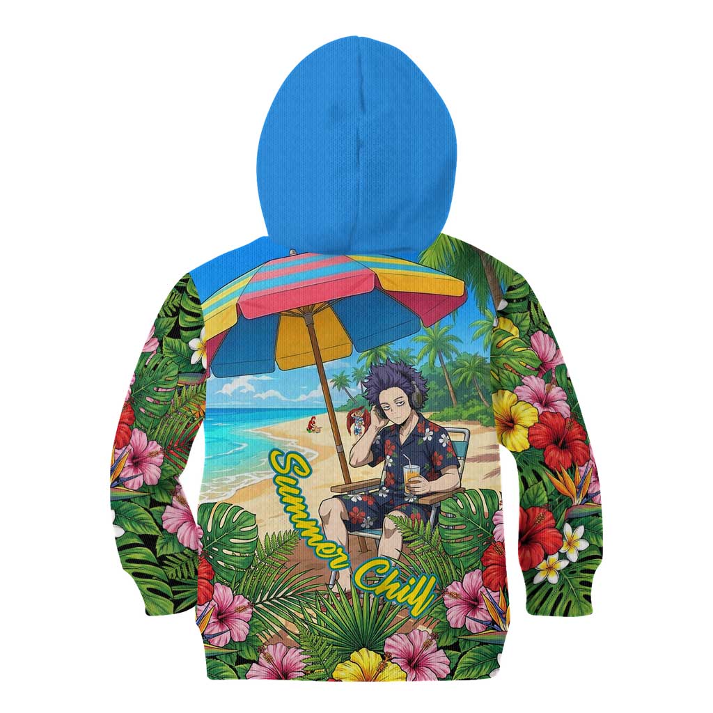 Hitoshi Shinso Summer Chill Kid Hoodie Tropical Anime Lounge Scene