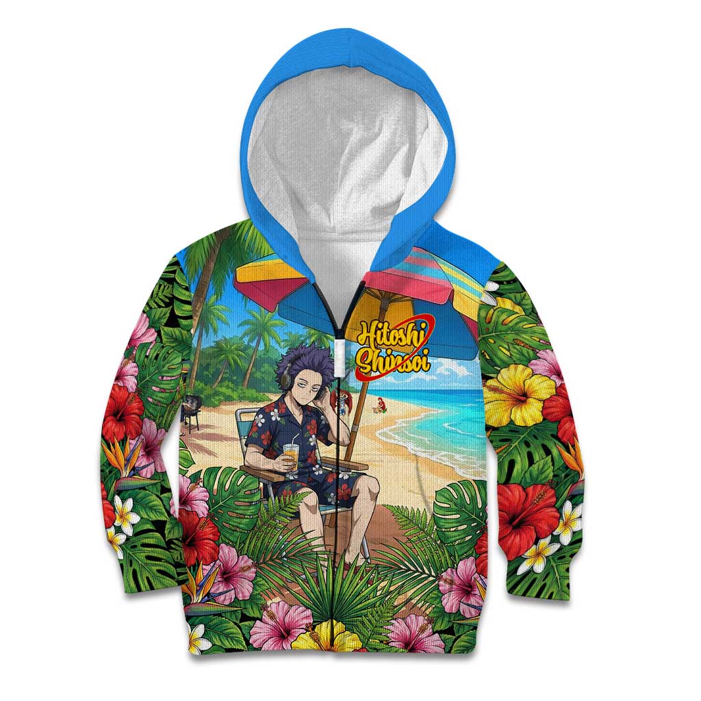 Hitoshi Shinso Summer Chill Kid Hoodie Tropical Anime Lounge Scene