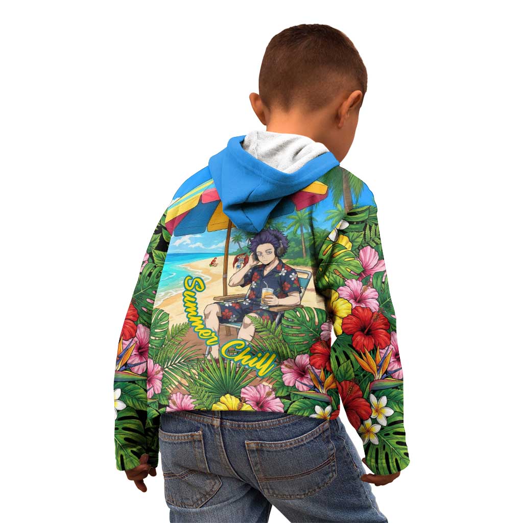 Hitoshi Shinso Summer Chill Kid Hoodie Tropical Anime Lounge Scene