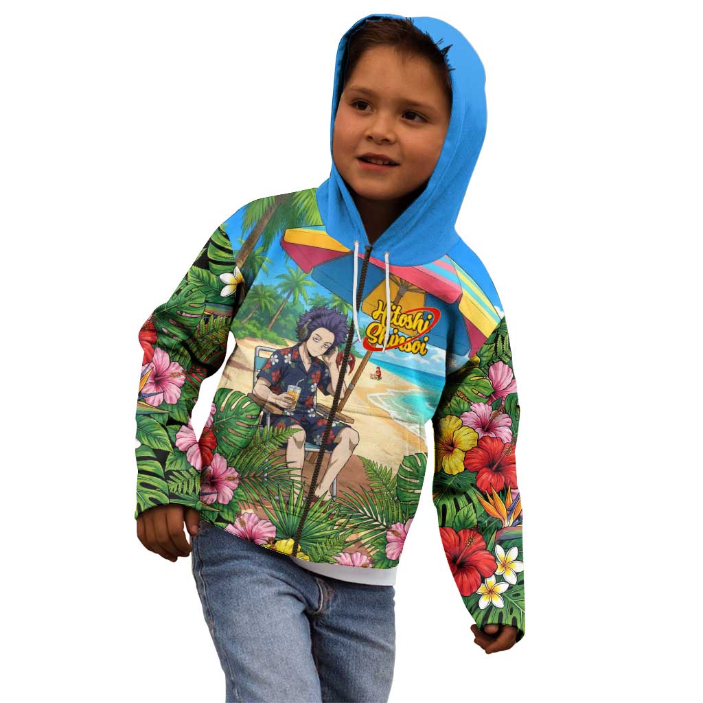 Hitoshi Shinso Summer Chill Kid Hoodie Tropical Anime Lounge Scene