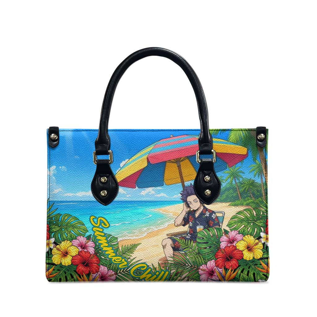 Hitoshi Shinso Summer Chill Leather Bag Tropical Anime Lounge Scene