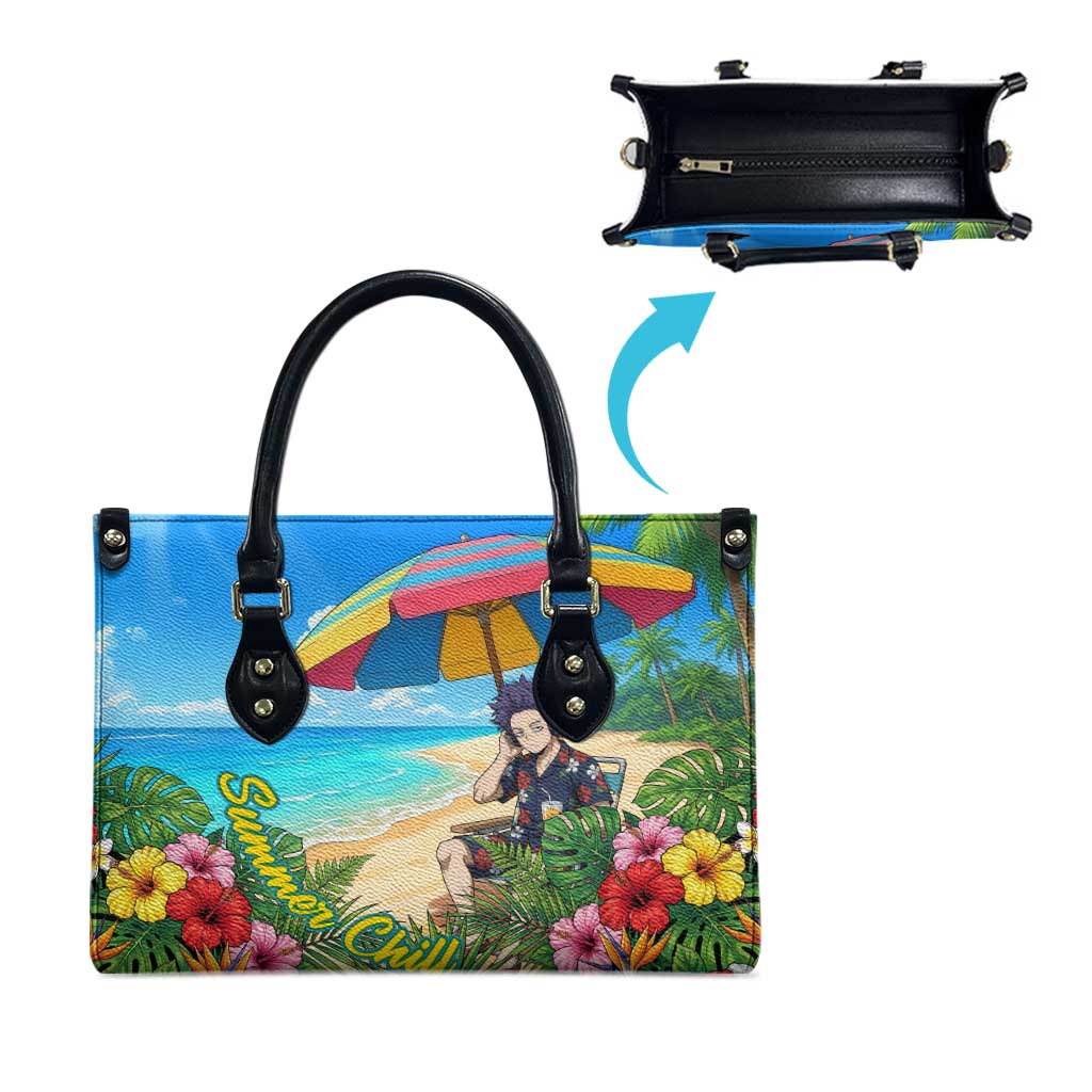 Hitoshi Shinso Summer Chill Leather Bag Tropical Anime Lounge Scene