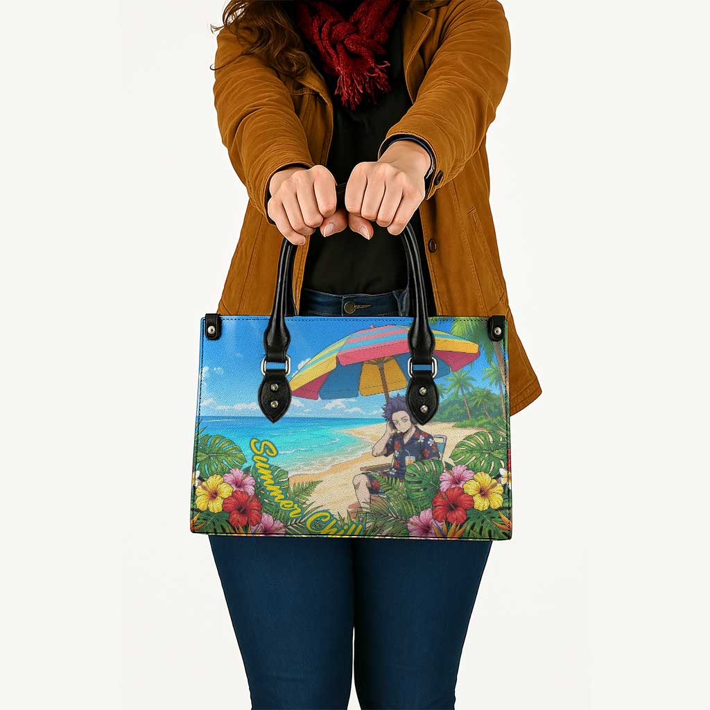 Hitoshi Shinso Summer Chill Leather Bag Tropical Anime Lounge Scene