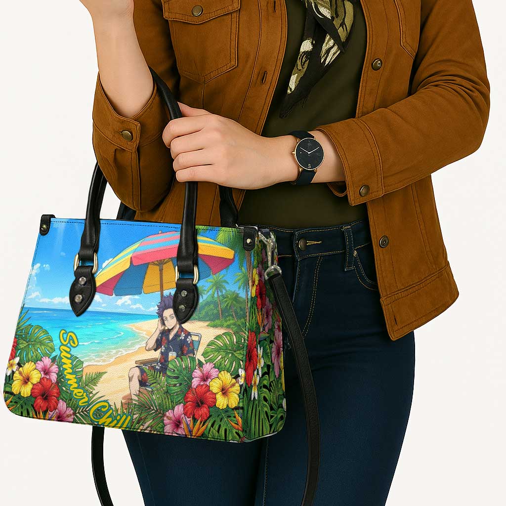 Hitoshi Shinso Summer Chill Leather Bag Tropical Anime Lounge Scene