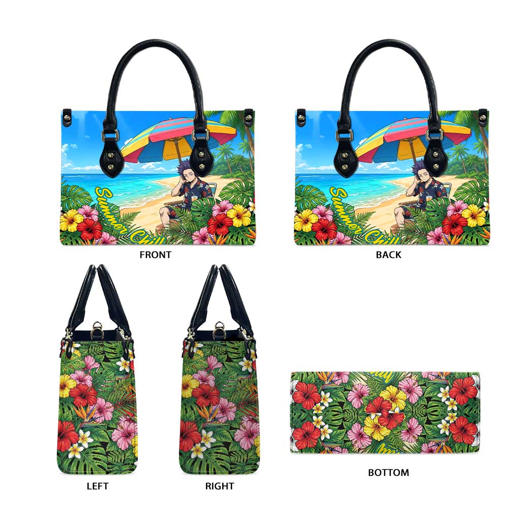 Hitoshi Shinso Summer Chill Leather Bag Tropical Anime Lounge Scene