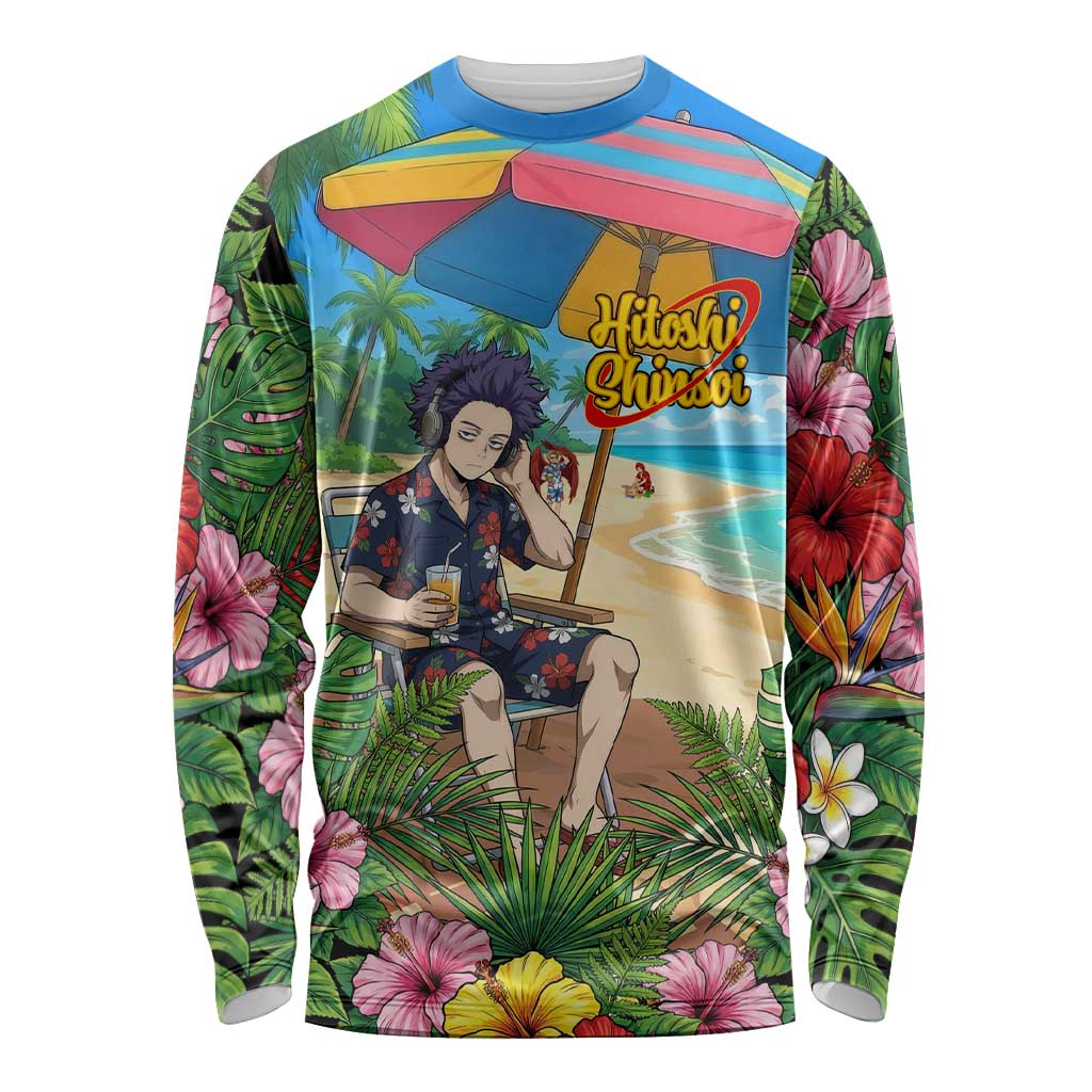 Hitoshi Shinso Summer Chill Long Sleeve Shirt Tropical Anime Lounge Scene