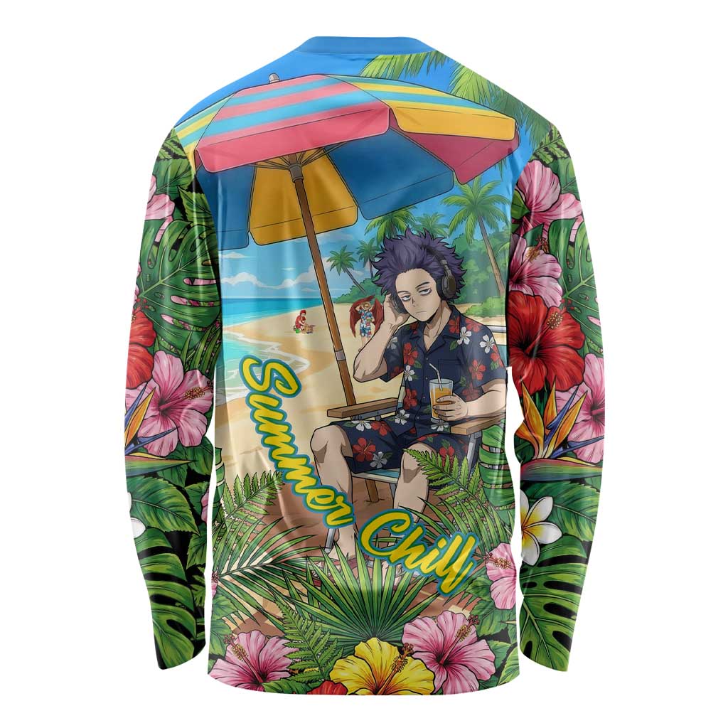 Hitoshi Shinso Summer Chill Long Sleeve Shirt Tropical Anime Lounge Scene