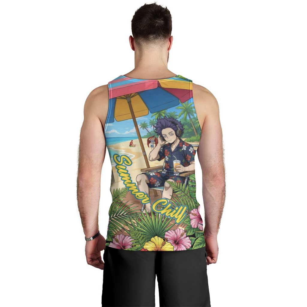 Hitoshi Shinso Summer Chill Men Tank Top Tropical Anime Lounge Scene