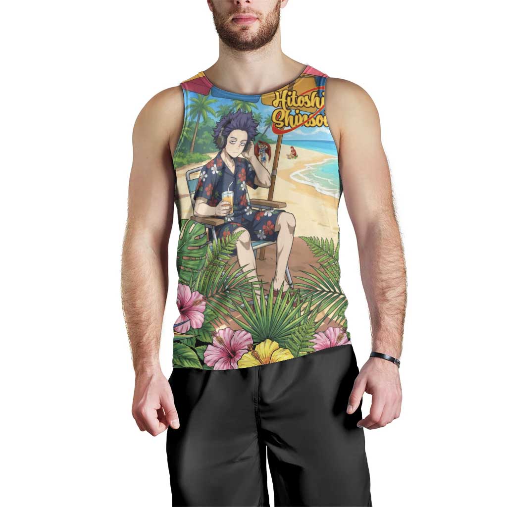 Hitoshi Shinso Summer Chill Men Tank Top Tropical Anime Lounge Scene